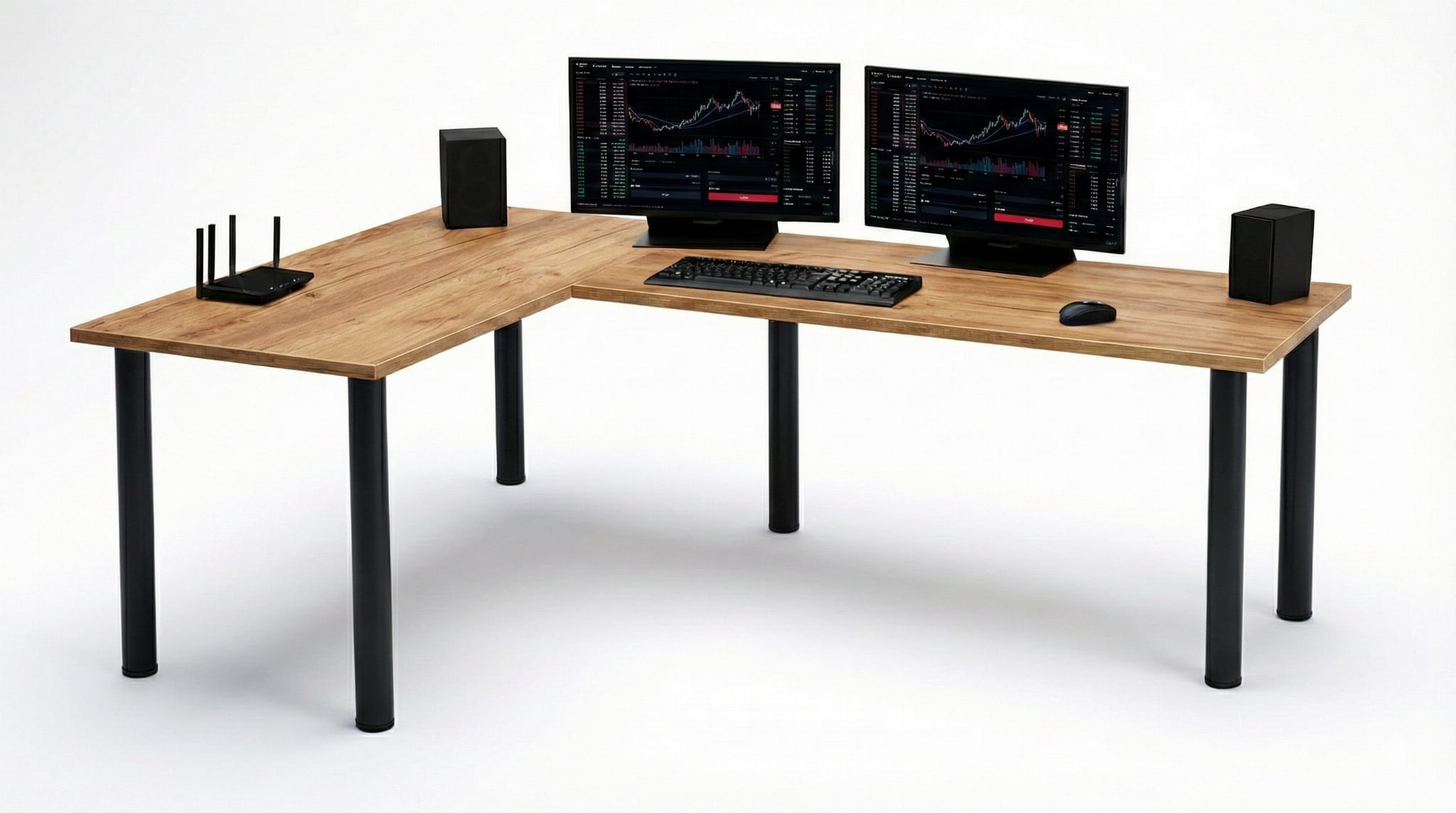 BIURKO REGULOWANE 120X180X60 blat 18 MM KOMPUTEROWE GAMINGOWE NAROŻNE ERGO DĄB CRAFT ZŁOTY 120X180X60 CM Lewe Prawe Uniwersalne